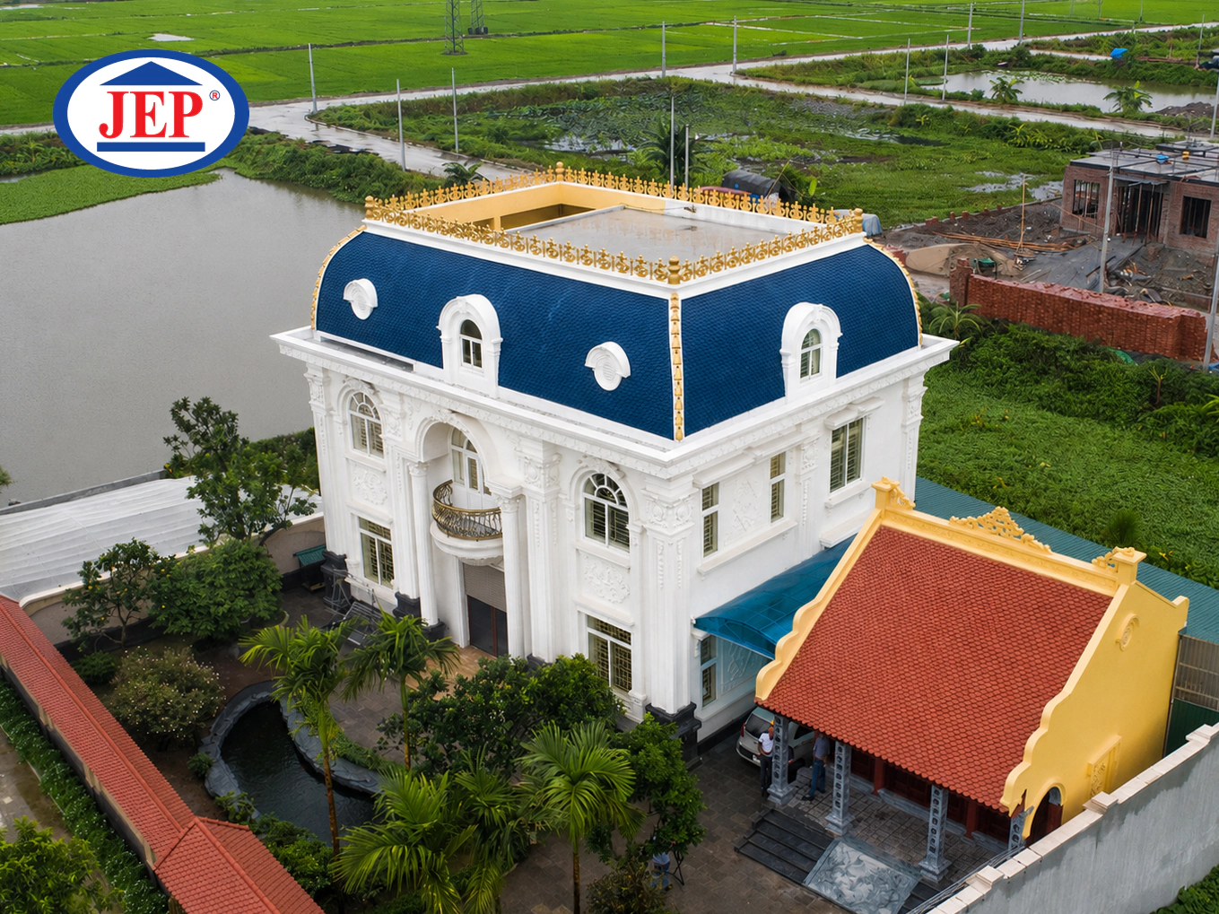 CÔNG TRÌNH SƠN ĐÁ TỰ NHIÊN TINH THỂ JEP SP-600.NS KẾT HỢP SP-800.2D TẠI NHÀ ANH TÙNG - NINH BÌNH ảnh 1