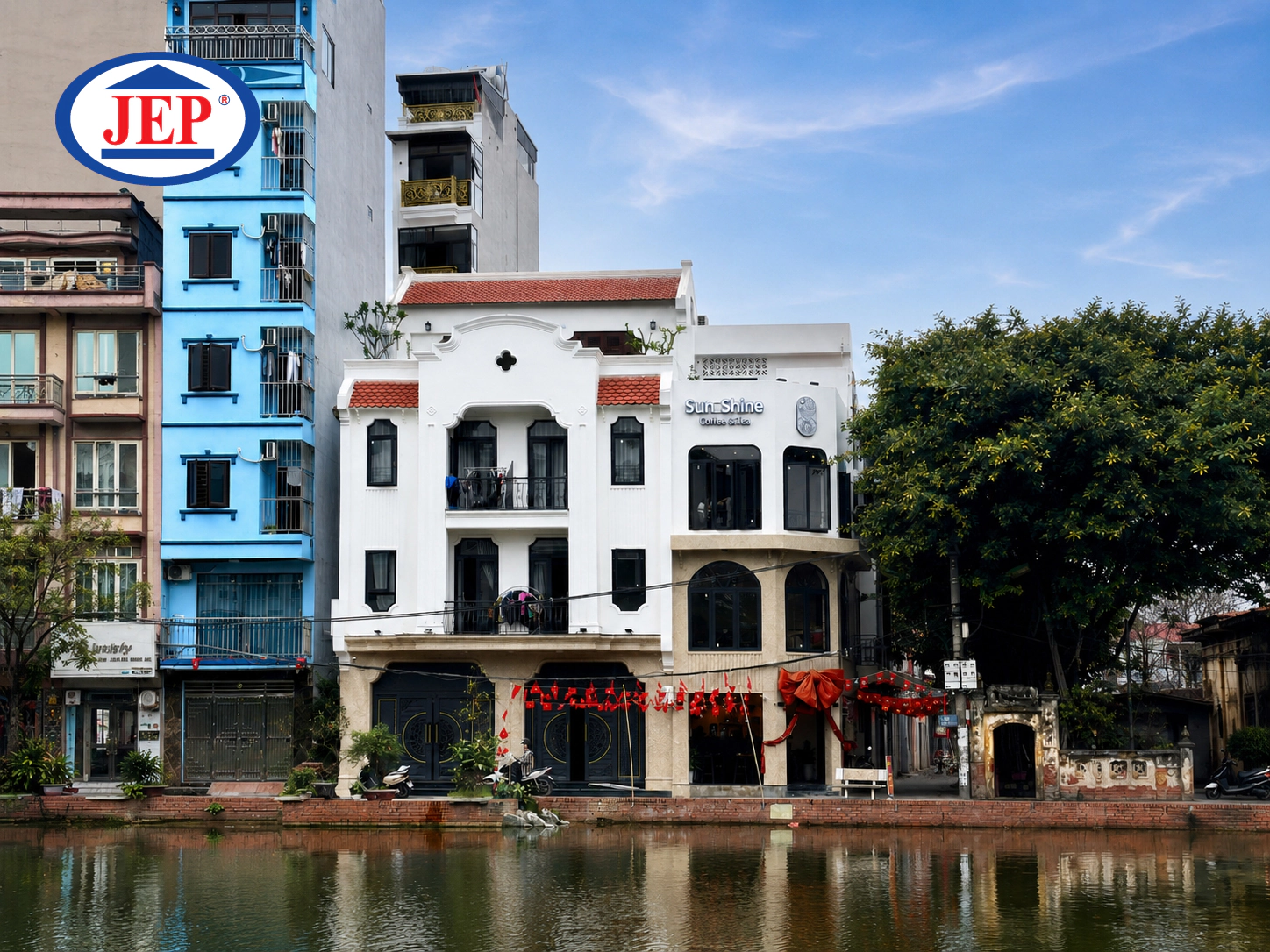 CÔNG TRÌNH SƠN ĐÁ TỰ NHIÊN HOA CƯƠNG 2D JEP SP-800-2D KẾT HỢP SƠN ĐÁ SIÊU MỊN CHỐNG BÁM BẨN JEP SP-500 VÀ SP-400 TẠI NHÀ ANH QUYỀN – TRIỀU KHÚC, HÀ NỘI ảnh 1