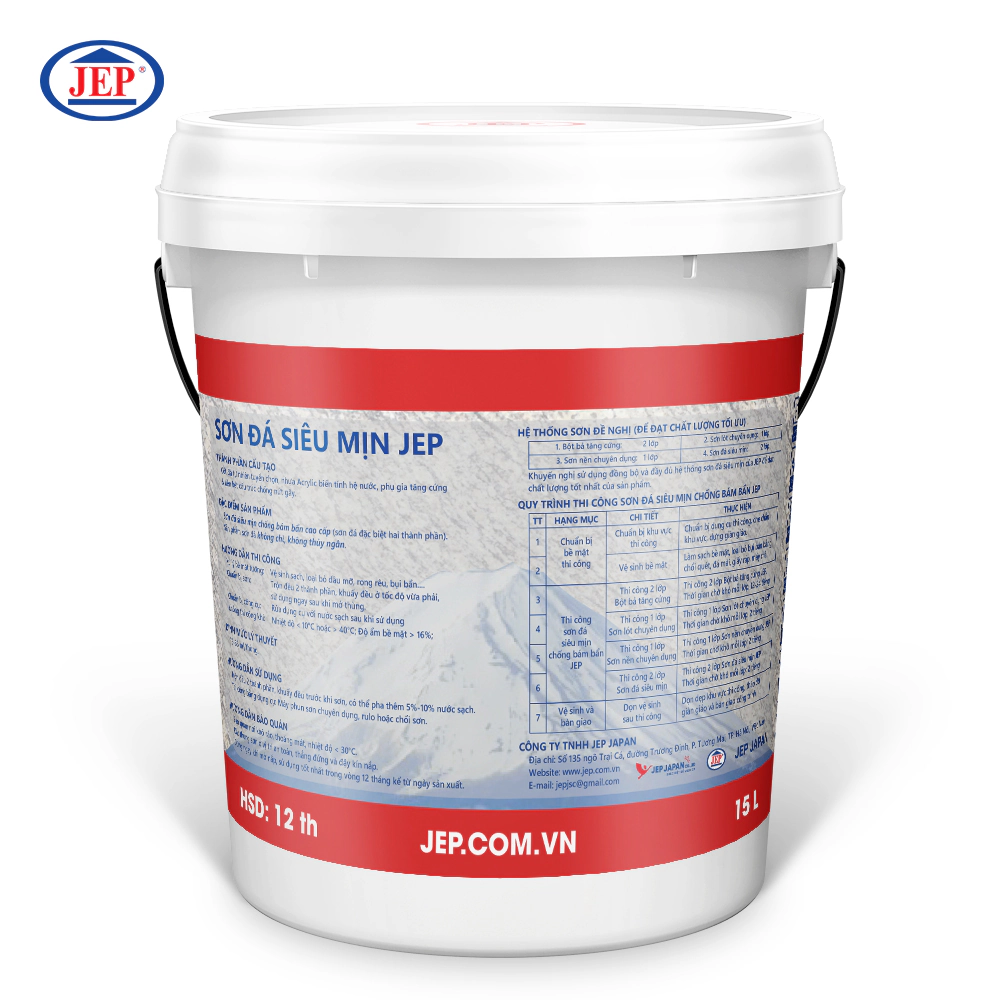 SƠN ĐÁ SIÊU MỊN CHỐNG BÁM BẨN NGOẠI THẤT NANO TỰ LÀM SẠCH SP-500.NANO ảnh 2 jep.com.vn