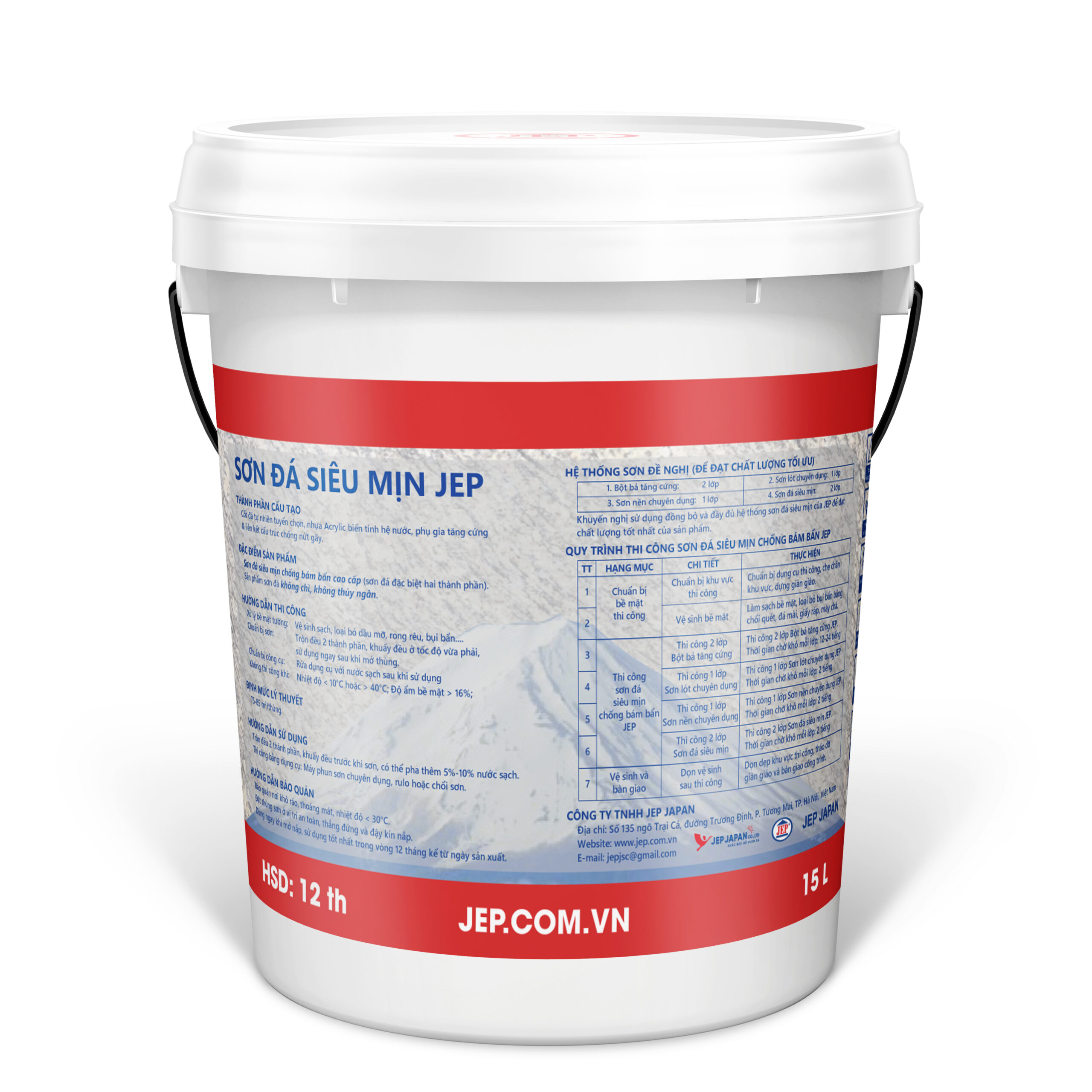 SƠN ĐÁ SIÊU MỊN CHỐNG BÁM BẨN NGOẠI THẤT NANO TỰ LÀM SẠCH SP-500.NANO ảnh 2 jep.com.vn
