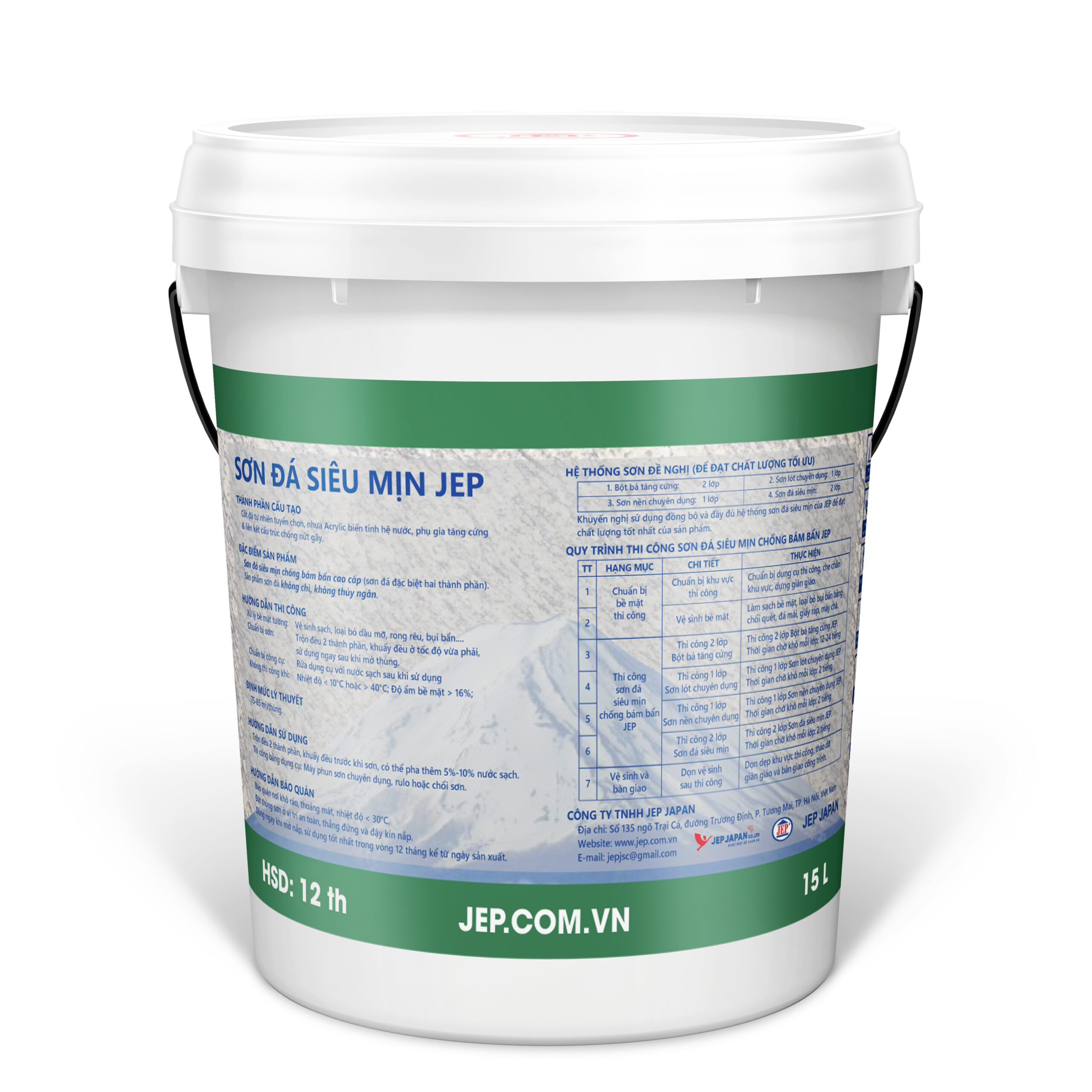 SƠN ĐÁ SIÊU MỊN CHỐNG BÁM BẨN NỘI THẤT BÓNG CỨNG SP-400 ảnh 2 jep.com.vn
