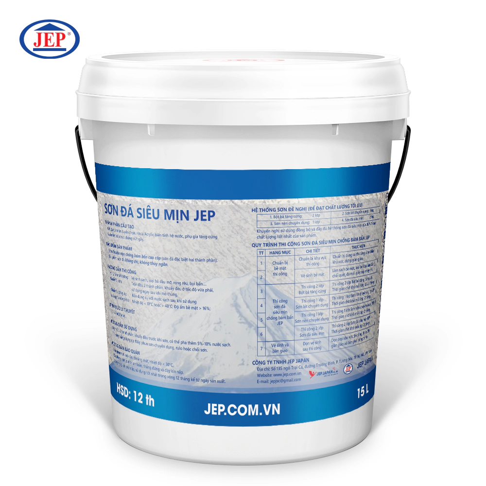 SƠN ĐÁ SIÊU MỊN LÓT SIÊU KHÁNG KIỀM KHÁNG MUỐI NỘI NGOẠI THẤT SP-200-1.PLUS ảnh 2 jep.com.vn