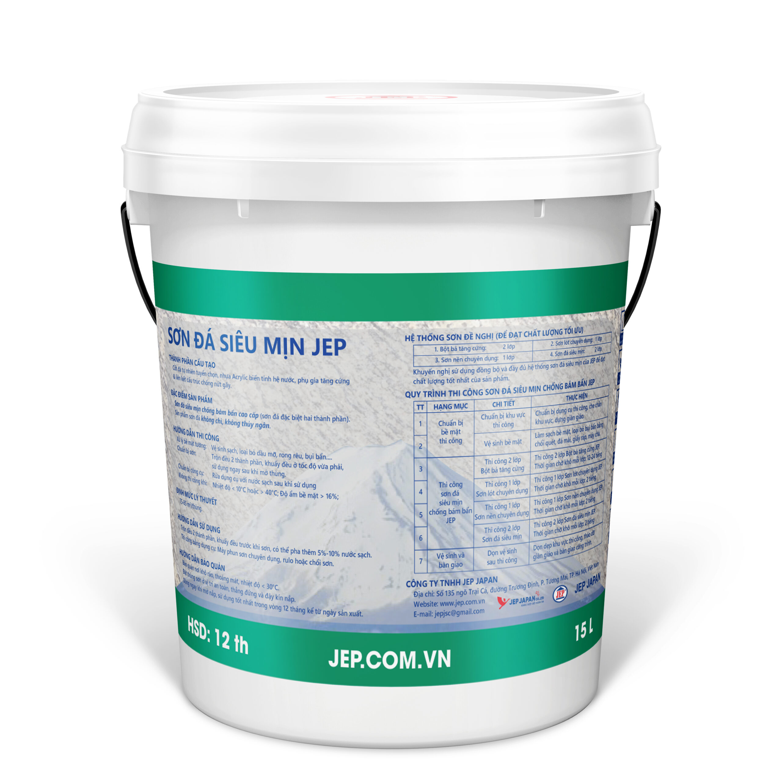 SƠN ĐÁ SIÊU MỊN NỘI THẤT CHỐNG BÁM BẨN SP-400 ảnh 2 jep.com.vn