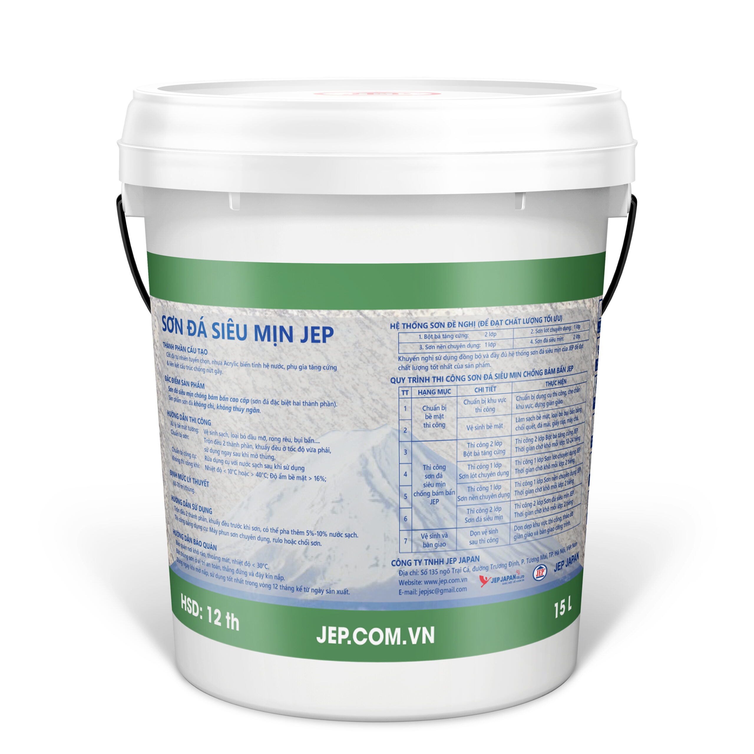 SƠN ĐÁ SIÊU MỊN TRẮNG TRẦN SP-400.A ảnh 2 jep.com.vn