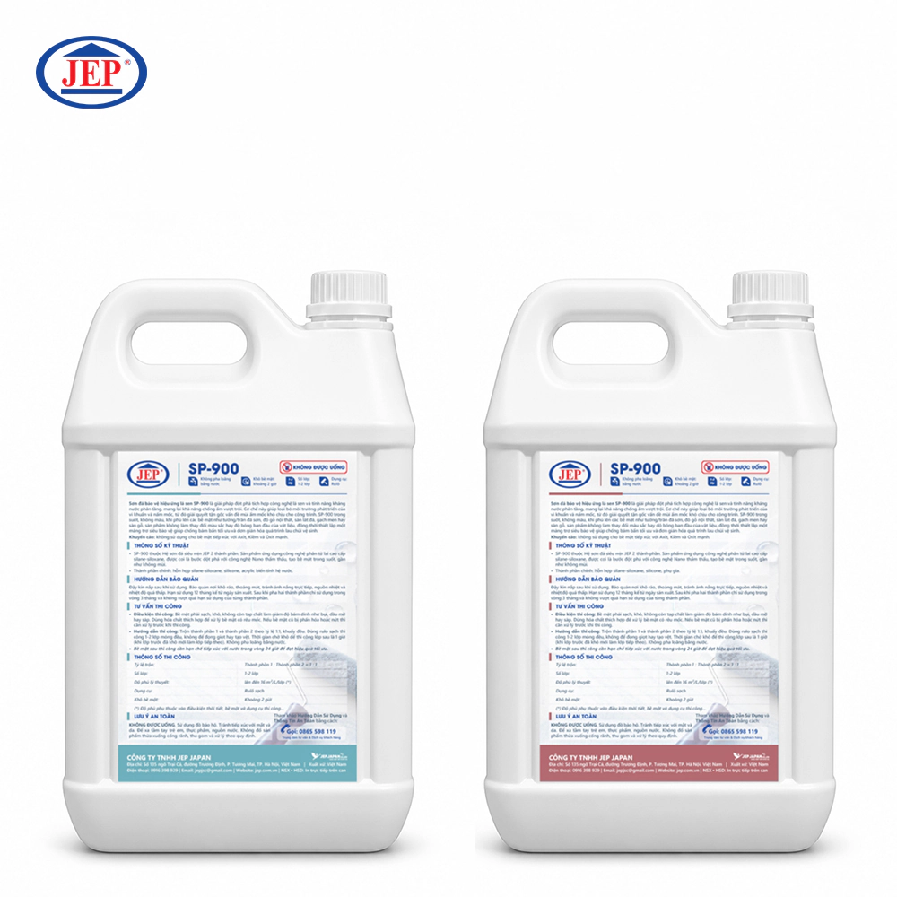 Sơn đá bảo vệ hiệu ứng lá sen SP-900 10L + 10L bộ hai can mặt sau