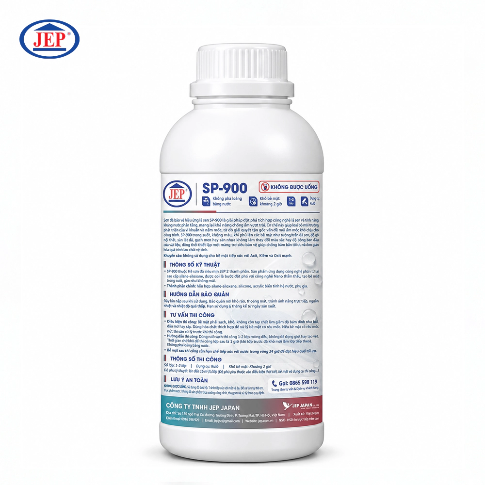 Sơn đá bảo vệ hiệu ứng lá sen SP-900 1L MIX SẴN mặt sau