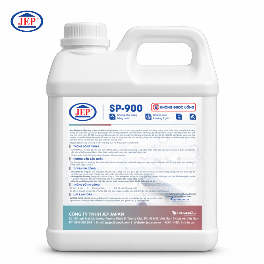 Sơn đá bảo vệ hiệu ứng lá sen SP-900 2L MIX SẴN mặt sau